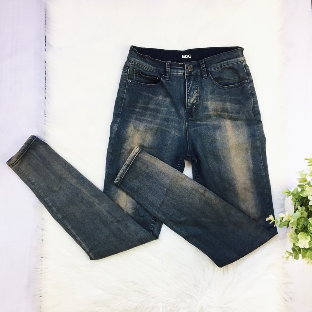 UO, BDG Gray Skinny High Rise Ankle Twig Jeans 360